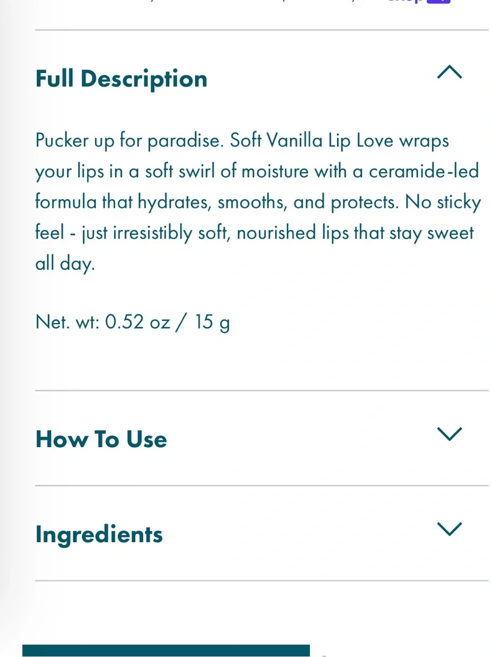 Kopari Lip Love Moisture Balm-Soft Vanilla